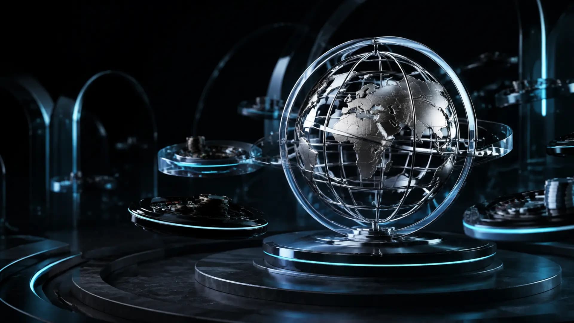 Chrome globe in the KingBonus21 international casino discovery hub
